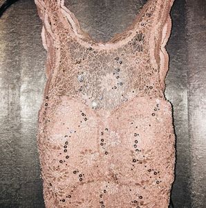 Sequin hearts pink dress